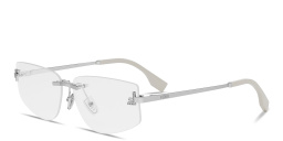 نظارات طبية فندي فيرست كريستال واسعة غير منتظمة بدون إطار من فيندي بلون فضي - صورة المنتج 2