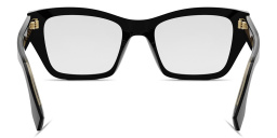 Shop FENDI Fendi Roma Square Eyeglasses in Black online.
