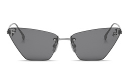 FENDI Fendi First Crystal Rimless Cat-Eye Sunglasses in Ruthenium – Product Photo 1