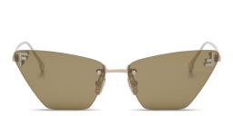 FENDI Fendi First Crystal Rimless Cat-Eye Sunglasses in Gold – Product Photo 1