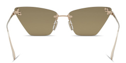 FENDI Fendi First Crystal Rimless Cat-Eye Sunglasses in Gold – Product Photo 4
