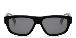 Shop FENDI Diagonal Irregular Sunglasses in Black online.
