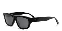 Shop FENDI Diagonal Irregular Sunglasses in Black online.