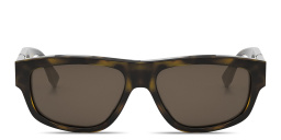 Shop FENDI Diagonal Irregular Sunglasses in Havana online.