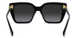 Shop FENDI FF Diamonds Square Sunglasses in Black online.