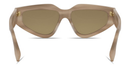 Shop FENDI Roma Cat-Eye Sunglasses in Beige online.