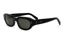 Shop CELINE CELINE 3 Dots Geometric Sunglasses in Black online.
