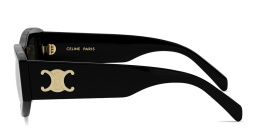 Shop CELINE Triomphe Irregular Sunglasses in Black online.