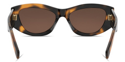 Shop CELINE Triomphe Geometric Sunglasses in Tortoise online.