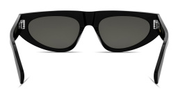 Shop CELINE Monochroms Geometric Sunglasses in Black online.
