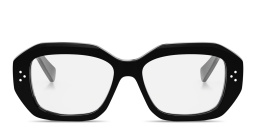 Shop CELINE CELINE 3 Dots Geometric Eyeglasses in Black online.