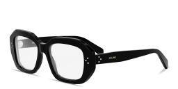 Shop CELINE CELINE 3 Dots Geometric Eyeglasses in Black online.