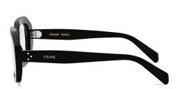 Shop CELINE CELINE 3 Dots Geometric Eyeglasses in Black online.