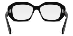 Shop CELINE CELINE 3 Dots Geometric Eyeglasses in Black online.
