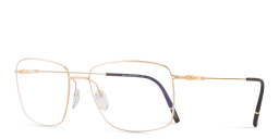 Shop Silhouette Dynamics Colorwave Square Eyeglasses in Gold online.