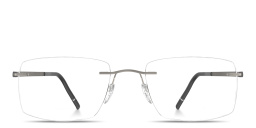 The Dawn Rimless Square Eyeglasses من سيلويت بلون رمادي - صورة المنتج 1