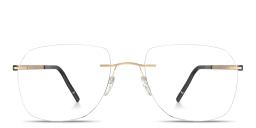 The Dawn Rimless Square Eyeglasses من سيلويت بلون ذهبي - صورة المنتج 1