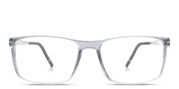 Shop Silhouette Clear Sky Wide Rectangle Eyeglasses in Transparent Grey online.