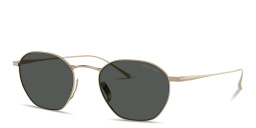 Shop GIORGIO ARMANI Engraved Logo Square Sunglasses in Gold online.