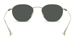 Shop GIORGIO ARMANI Engraved Logo Square Sunglasses in Gold online.