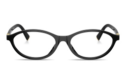 تسوق نظارات طبية بيضاوية بشعار العلامة العمودي ميو ميو بلون أسود أونلاين.