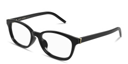Shop SAINT LAURENT YSL Monogram Cat-Eye Eyeglasses in Black online.