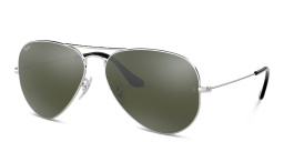 Ray-Ban Unisex Wide Aviator Sunglasses in Silver – Product Photo 2