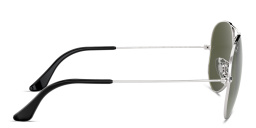 Ray-Ban Unisex Wide Aviator Sunglasses in Silver – Product Photo 3