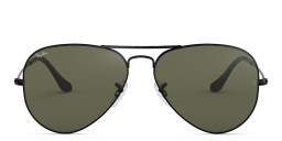 Ray-Ban Unisex Aviator Sunglasses in Metal in Black – Product Photo 1
