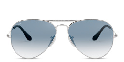 Ray-Ban Unisex Aviator Sunglasses in Metal in Silver – Product Photo 1