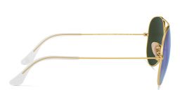 Shop Ray-Ban Unisex Aviator Sunglasses in Metal in Gold online.