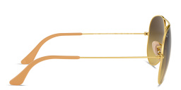 Shop Ray-Ban Unisex Pilot Sunglasses in Matte Gold online.