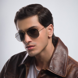 Ray-Ban Unisex Pilot Polarized Sunglasses in Metal in Gold – Product Photo 7