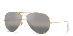 Shop Ray-Ban Unisex Pilot Sunglasses in Gold online.