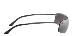 Ray-Ban Half-Rim Rectangle Sunglasses in Gunmetal – Product Photo 3