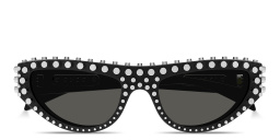 GUCCI Logo Lettering Cat-Eye Sunglasses in Shiny Black – Product Photo 1