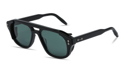 Shop AKONI Phoenix Unisex Aviator Sunglasses in Black online.