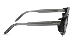 Shop AKONI Phoenix Unisex Aviator Sunglasses in Crystal Grey online.