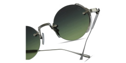 Shop AKONI Jupiter Unisex Round Sunglasses in Black palladium online.