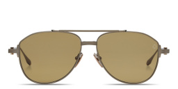 Shop AKONI Helios Unisex Aviator Sunglasses in Gold online.