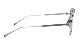 Shop AKONI Helios Unisex Aviator Sunglasses in Silver online.