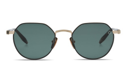 Shop AKONI Themis Unisex Panthos Sunglasses in Gold online.