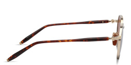 Shop AKONI Themis Unisex Panthos Sunglasses in Gold online.