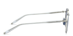 Shop AKONI Themis Unisex Panthos Sunglasses in Silver online.