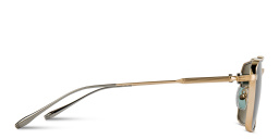 Shop AKONI Telesto Unisex Aviator Sunglasses in Gold online.