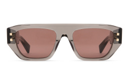 تسوق نظارات شمسية بي-آرمي II بإطار مستطيل للجنسين بالمان بلون رمادي كريستال أونلاين.