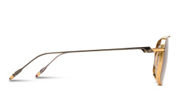 Shop JACQUES MARIE MAGE Jagger Unisex Aviator Sunglasses in Black Gold online.