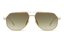 JACQUES MARIE MAGE Reynold Unisex Aviator Sunglasses in Gold & Silver – Product Photo 1