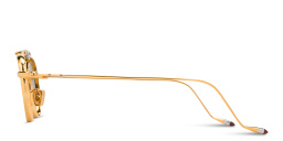 JACQUES MARIE MAGE Dasan Unisex Round Sunglasses in Gold – Product Photo 4