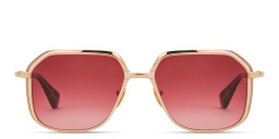 Shop JACQUES MARIE MAGE Aida Unisex Irregular Sunglasses in Light Gold online.